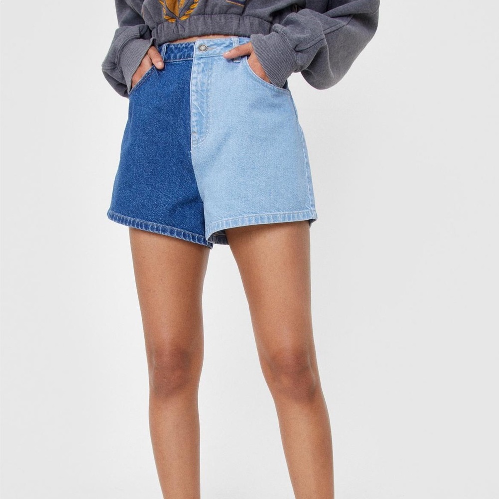 Two-toned high waisted NastyGal shorts